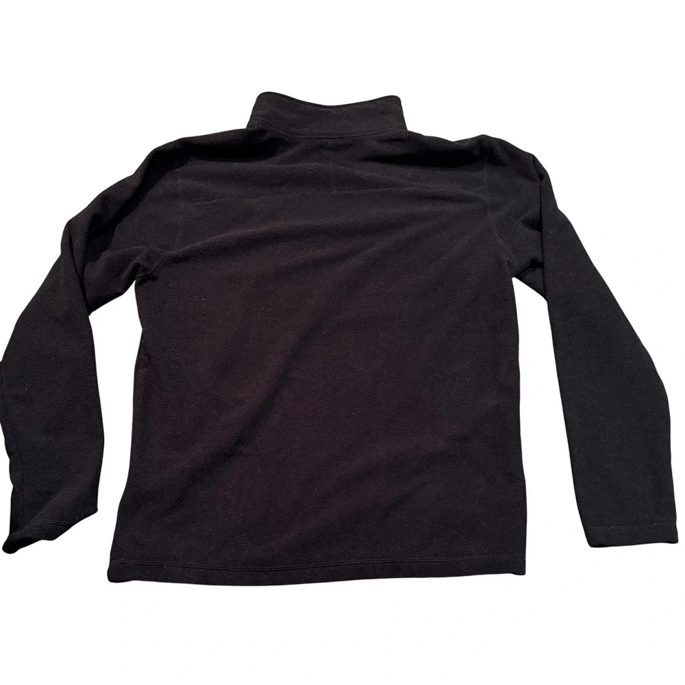 The North Face Mens Black Quarter Zip Fleece Pullover Jacket Large L‎ Mock Neck